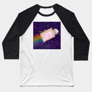 Aziraphale on a Pop Tart (Nyanziraphale) Baseball T-Shirt